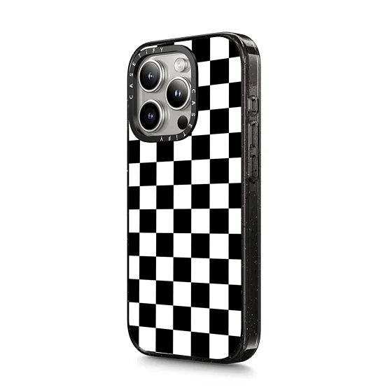 black white check checkerboard chess board two tone pattern with magsa
